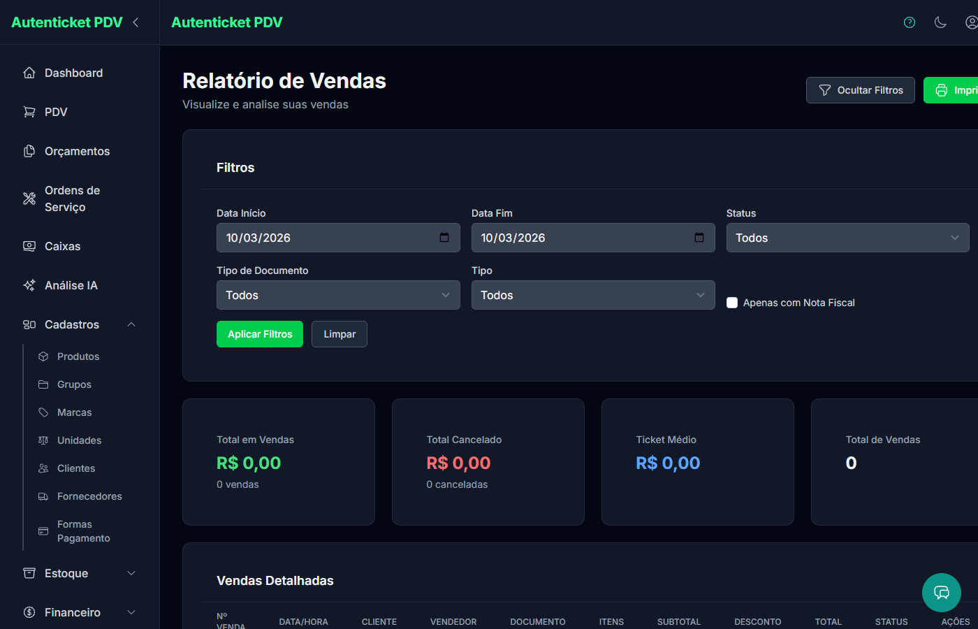 Relatório de Vendas